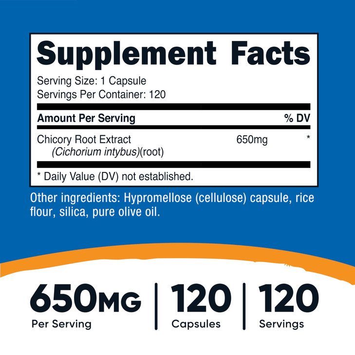 Nutricost Chicory Root 650mg Per Capsule