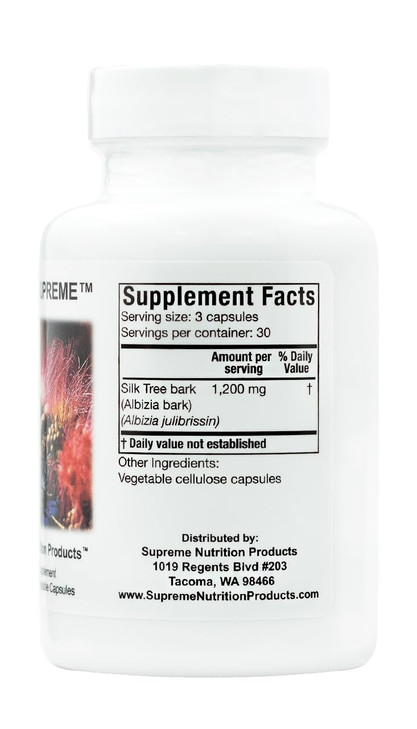 Supreme Nutrition Albizia Supreme, 90 Pure Silk Tree Bark Vegetarian Capsules