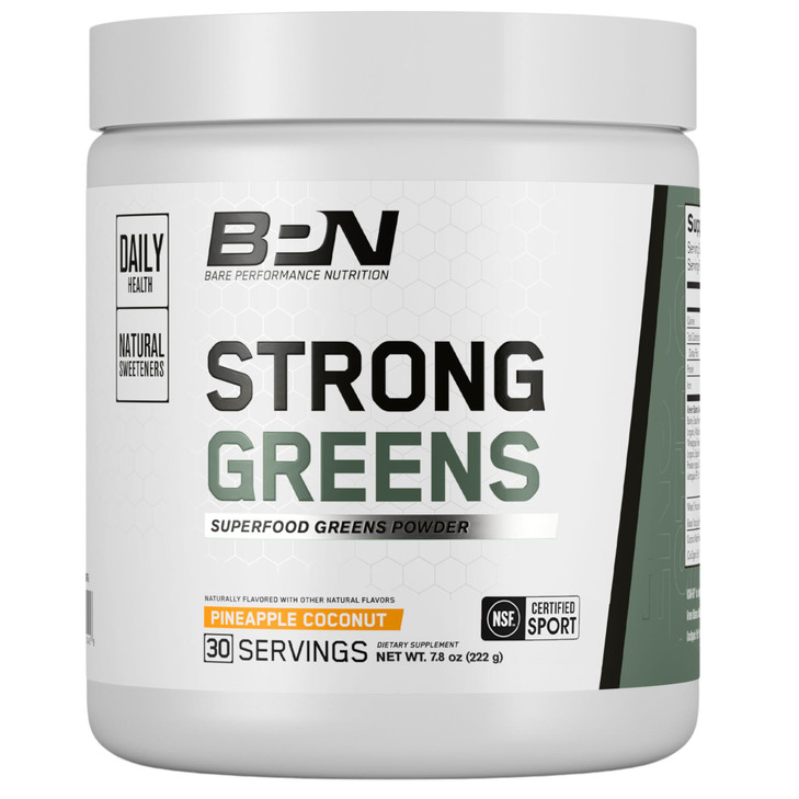 BARE PERFORMANCE NUTRITION, BPN Strong Greens Superfood Powder, Improved