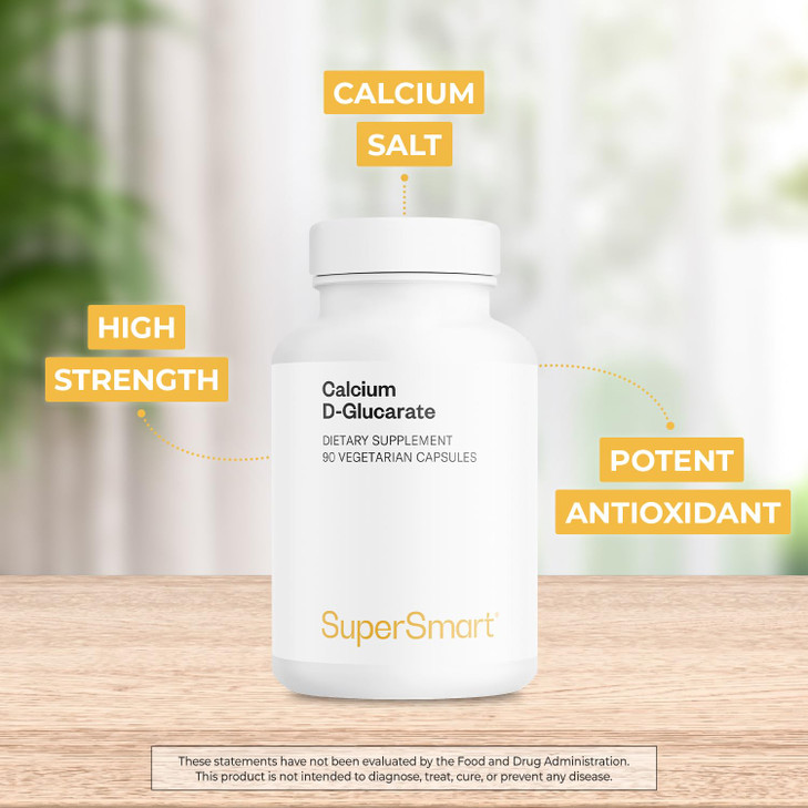 SuperSmart Calcium D-Glucarate 1500mg per Day (High Strength)