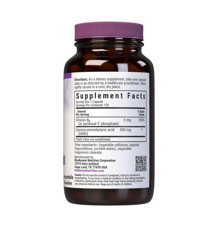 BlueBonnet Nutrition GABA 500mg, for Stress Relief*, Supports Relaxation*