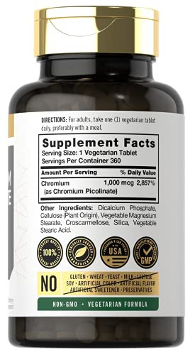 Carlyle Ultra Chromium Picolinate 1000mcg - 360 Tablets