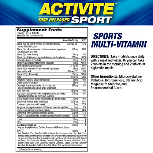 MHP Activite Sport Multi Vitamin, 25 Vitamins and Minerals, Nitric Oxide