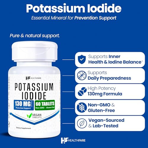 HealthFare Potassium Iodide Tablets - 130 mg