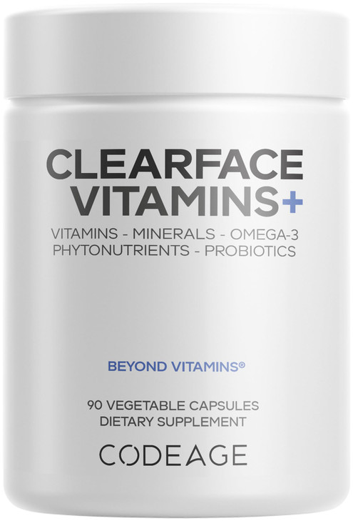 Codeage Clearface Pantothenic Acid, Niacin Supplement, Vitamins A, C, D3, E