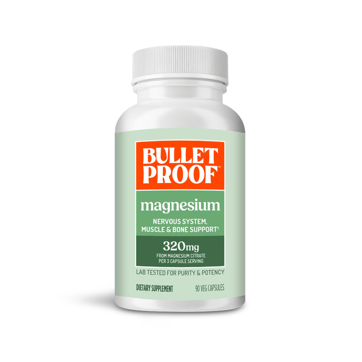 Bulletproof Magnesium Capsules, 90 Count, Supplement for Nervous System, Muscle