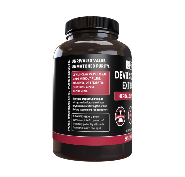 Pure Original Ingredients Devil's Claw (365 Capsules) No Magnesium Or Rice
