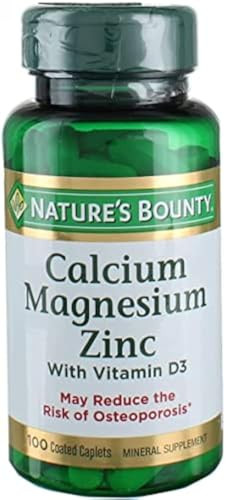 Nb VIT Cal/Mag/Zinc Size 100s Nature's Bounty Calcium-Magnesium-Zinc Caplets 100