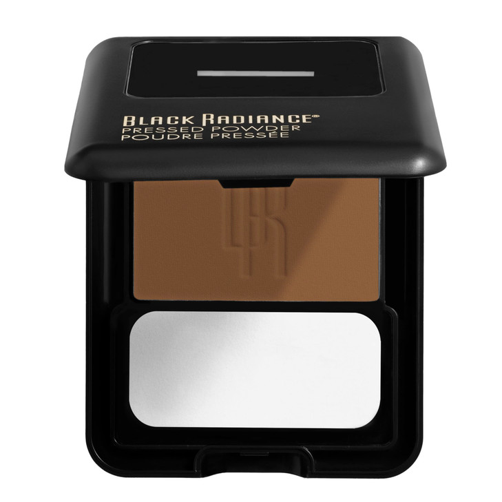 Black Radiance Pressed Powder, Pigment-Rich Matte Finish for Light Skin Tones, Oil-Absorbing Compact with Mirror & Sponge- Honey Amber