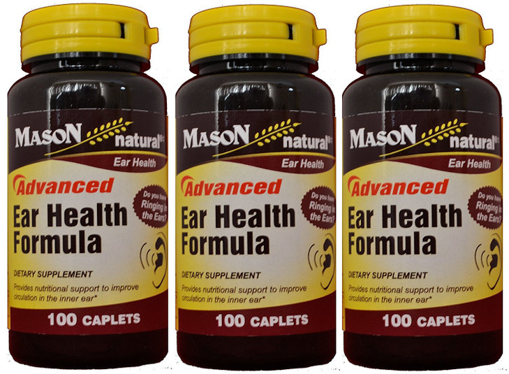 Mason Natural Advance Ear Health Formula Bioflavonoids Plus 100 Caplets per