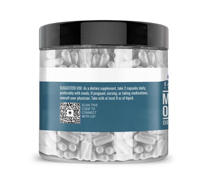 Earthborn Elements Magnesium Oxide, 200 Capsules, Pure & Undiluted, No Additives
