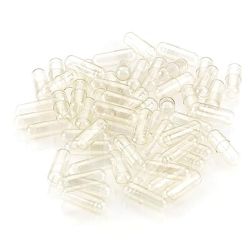 Empty Capsules Size 1 - Vegan Pullulan - 120 Count Vegetarian Capsules Empty