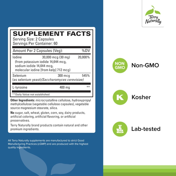 Terry Naturally Thyroid Care Plus - Supplement to Aid Thyroid