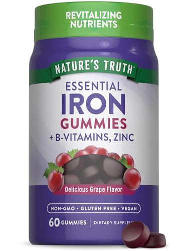 Nature's Truth Iron Gummies - 60 Count - Vegan, Non-GMO & Gluten Free Supplement