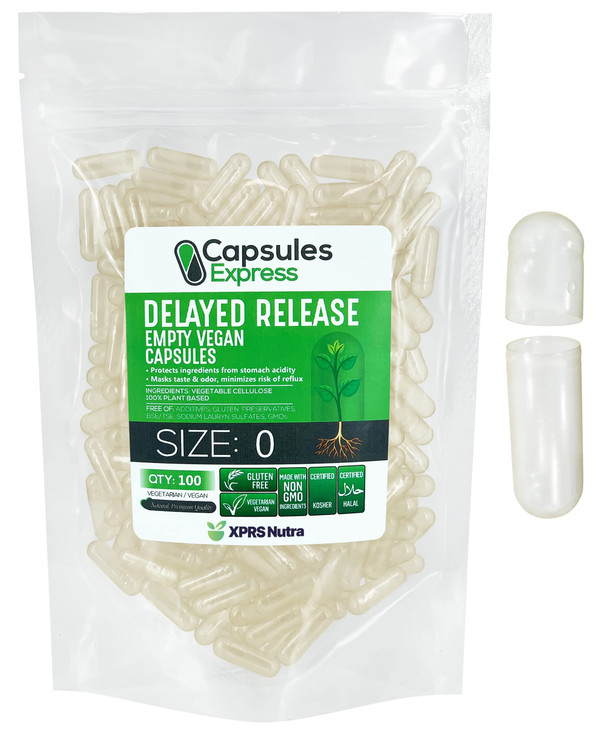 XPRS Nutra Delayed Release Size 0 Empty Capsules