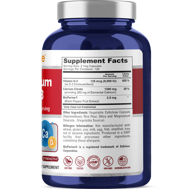 NusaPure Super Calcium with Vitamin D 3 & Calcium Citrate