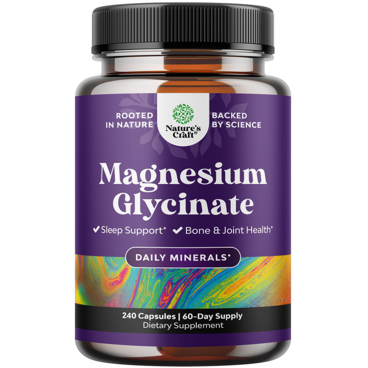 Pure Magnesium Glycinate Supplement 400mg Per Serving