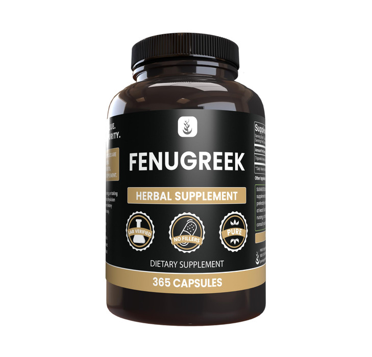 Pure Original Ingredients Fenugreek (365 Capsules) No Magnesium Or Rice Fillers