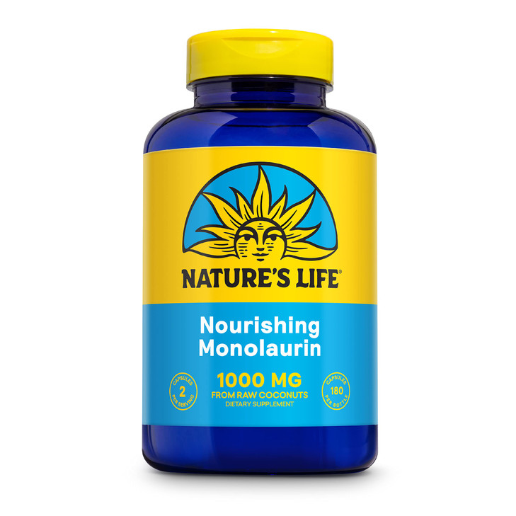 Nature's Life Monolaurin 1000 mg, Nourishing Monolaurin from Natural Raw