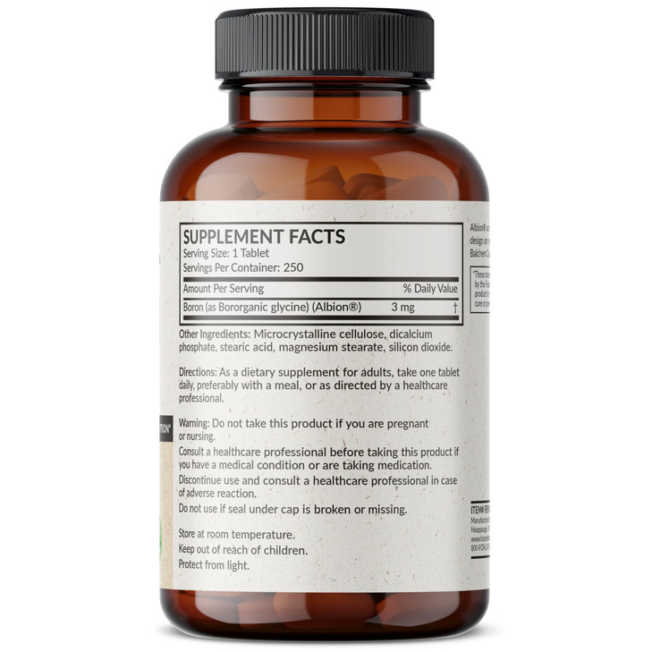Futurebiotics Boron 3mg, Vegetarian, Non-GMO, Chelated for Absorption, 250