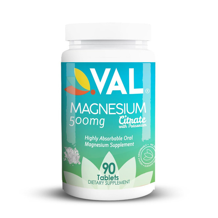 VAL Magnesium Citrate + B6 + Potassium, 90 Tablets