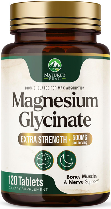 Magnesium Glycinate 500mg - Chelated for Ultra Absorption