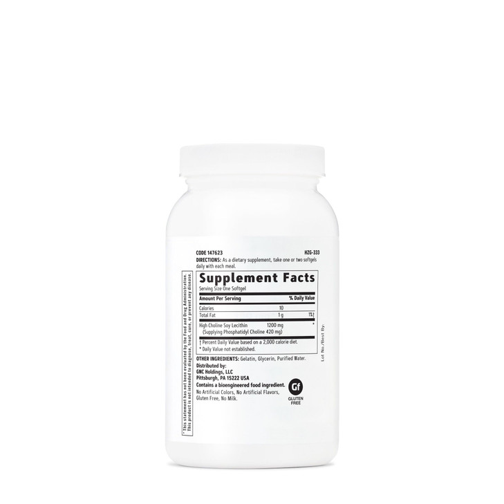GNC Triple Lecithin 1200mg Supplement, Supports a Healthy Heart, Liver