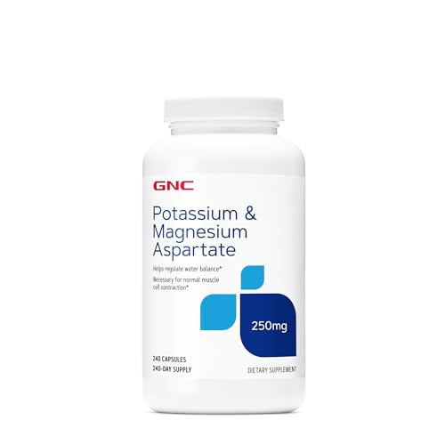 GNC Potassium and Magnesium Aspartate 250mg Supplement, Helps Regulate Water