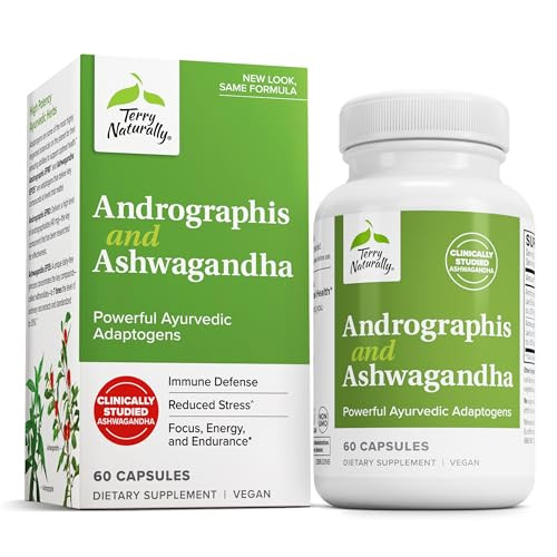 Terry Naturally Andrographis and Ashwagandha - Immune System Support Supplement