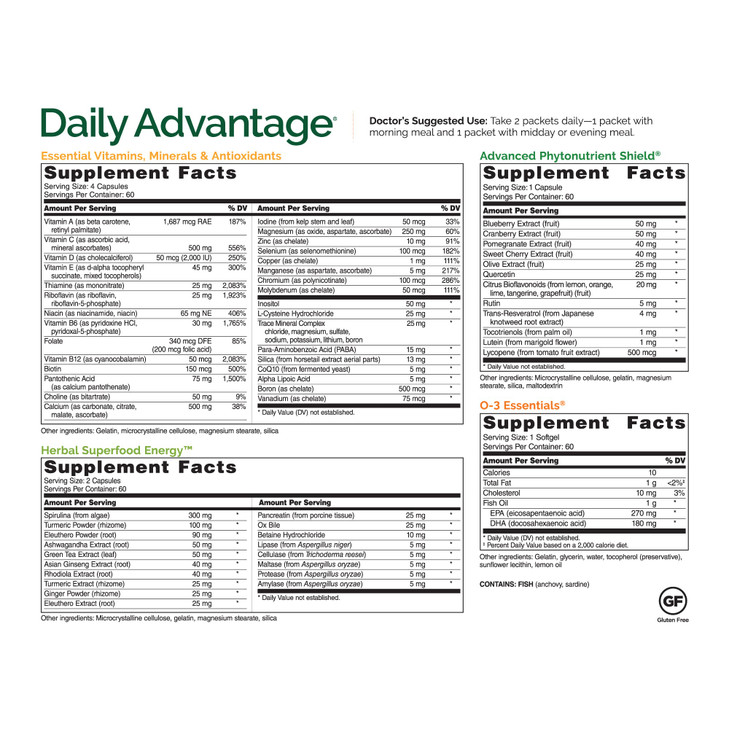 Dr. David Williams' Daily Advantage Multi-Nutrient Vitamin Supplement
