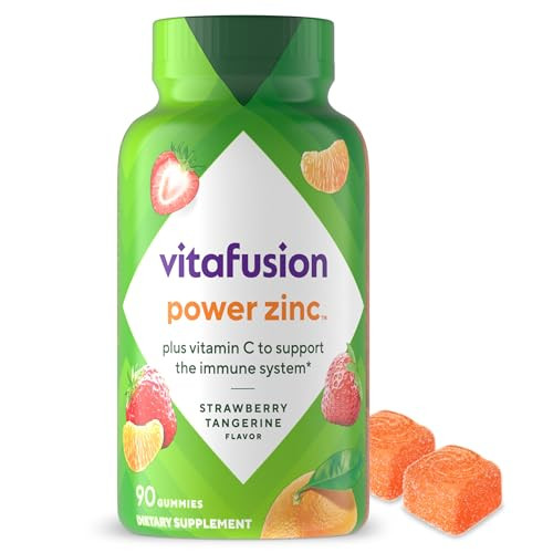 Vitafusion Power Zinc Gummy Vitamins, Strawberry Tangerine Flavored Immune