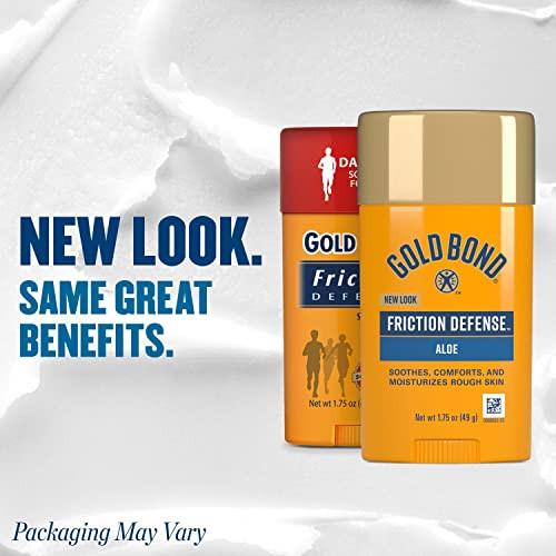 Gold Bond Friction Defense Anti-Chafing Stick, 1.75 oz., With Aloe to Soothe, Comfort & Moisturize Chafed Skin