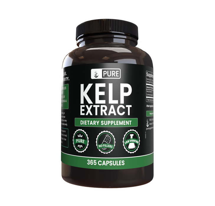 Pure Original Ingredients Kelp Extract (365 Capsules) No Magnesium Or Rice