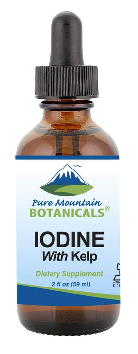 Liquid Iodine 0.3% Solution 2oz - Liquid Supplement with Organic Kelp