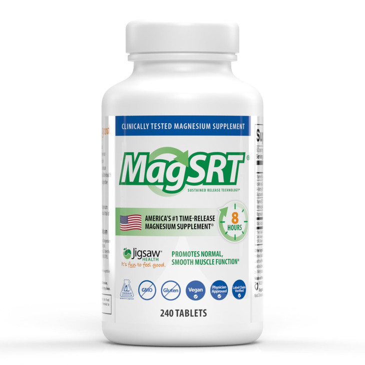 Jigsaw Health MagSRT - Magnesium Supplement with Vitamin B6, Folate & B12