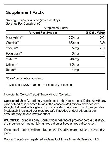 Swanson Concentrace Trace Mineral Drops 8oz-Complete Mineral Complex for Energy