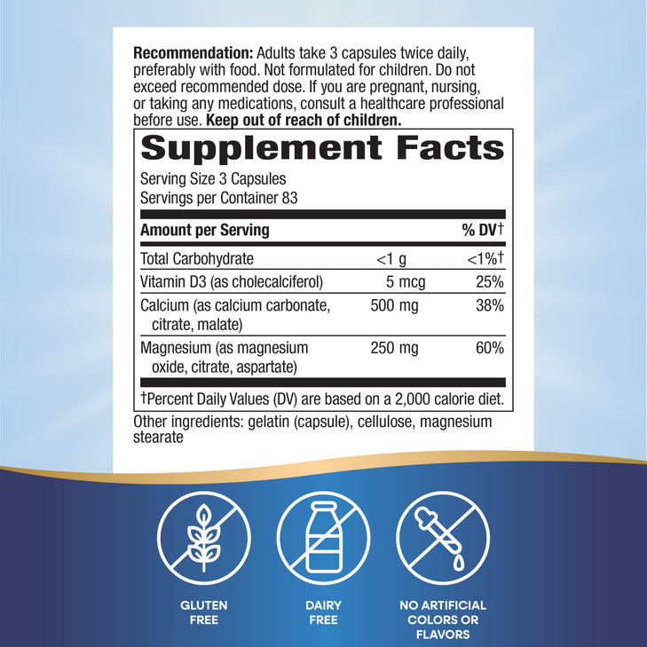 Nature's Way Calcium Magnesium & Vitamin D3 Complex, Healthy Bones & Teeth