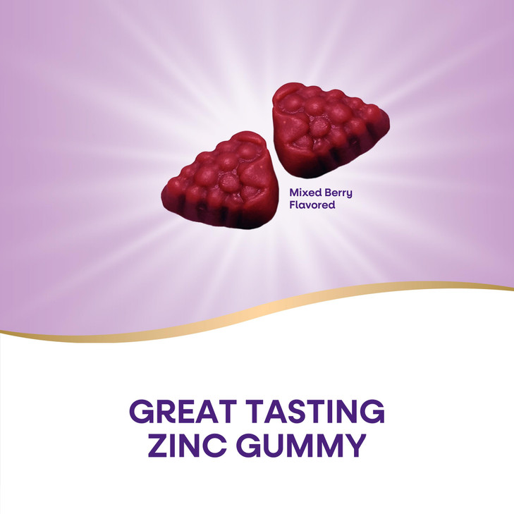 Nature's Way Zinc Gummies, Adult & Kids 9+ Immune Support Gummies*, 100% Daily