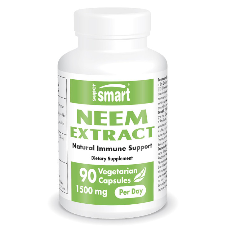 Supersmart - Neem Extract 1500mg per Day - Azadirachta Indica Leaf Oil Extract