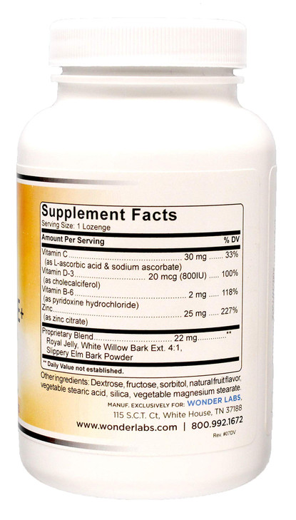 Wonder Laboratories Zinc Lozenges with Vitamin C