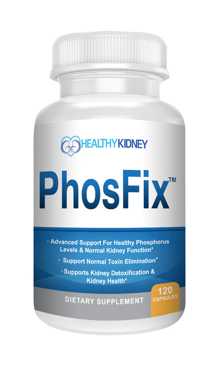 PhosFix 120 Pills Phosphorus Binder with Chitosan for Supporting Normal
