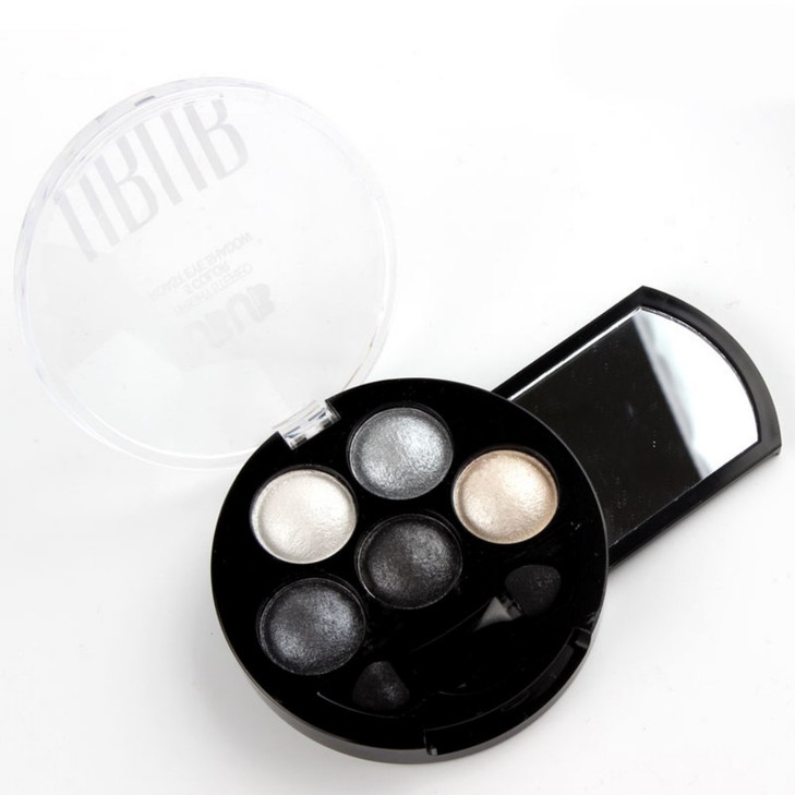 Mallofusa 5 Colors Eye Shadow Powder Metallic Shimmer Eyeshadow Palette (Amethyst Glam) 4.7oz