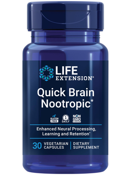 Life Extension Quick Brain Nootropic, Fast Thinking, Learning, Concentration