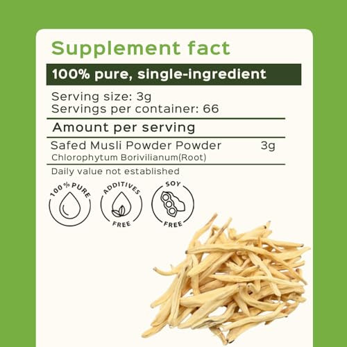 bixa BOTANICAL - Safed Musli Powder - Chlorophytum Borivilianum