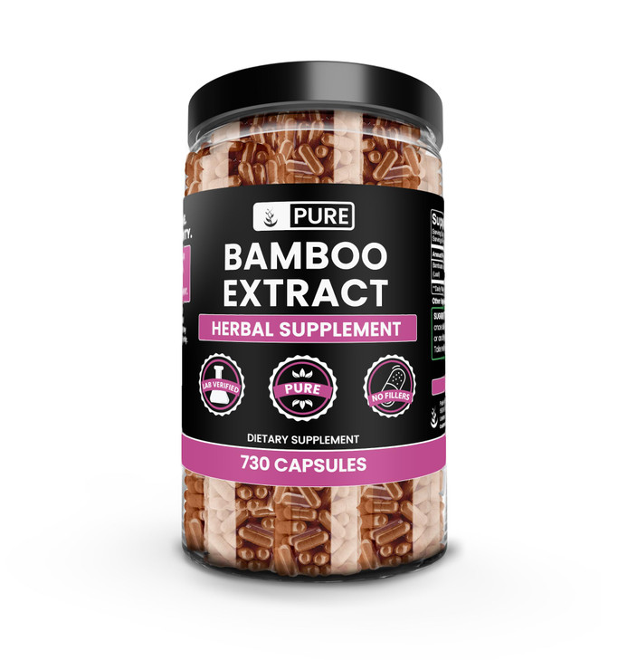 Pure Original Ingredients Bamboo Extract (730 Capsules) No Magnesium Or Rice