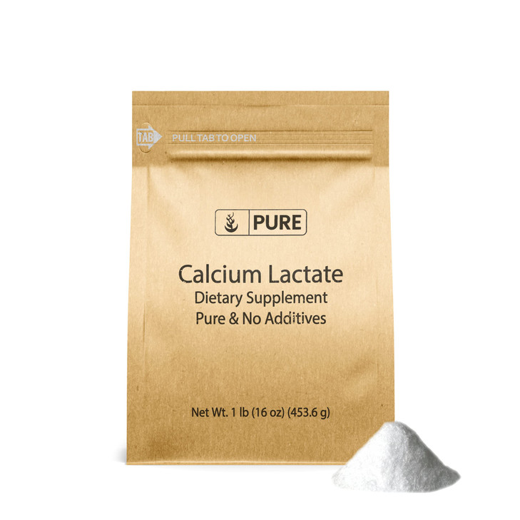 Pure Original Ingredients Calcium Lactate (1lb) Calcium Supplement, Electrolyte