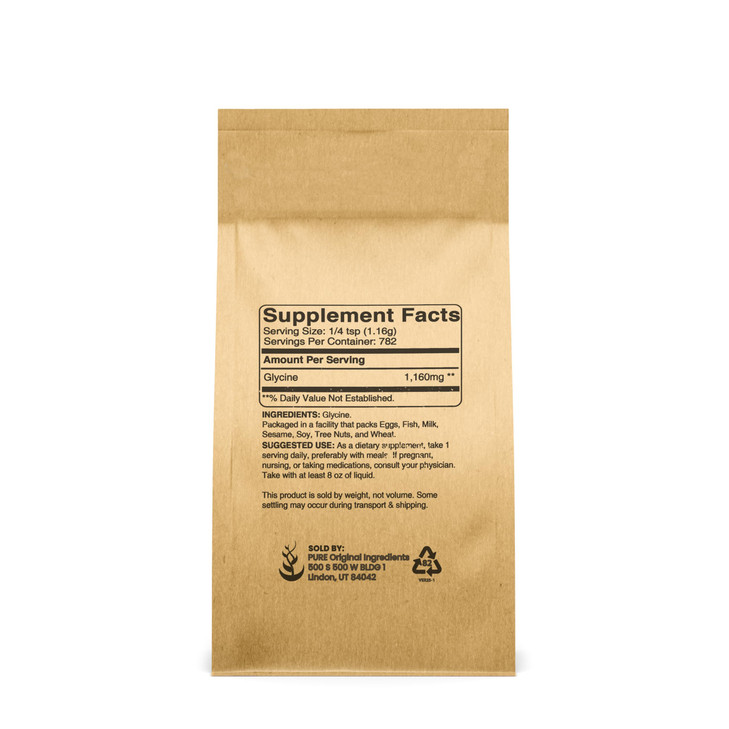 Pure Original Ingredients Glycine Powder (2lb) Non-GMO, Non-Essential Amino