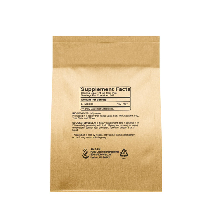 PURE ORIGINAL INGREDIENTS L-Tyrosine (8oz) Powder Supplement, Non-Essential