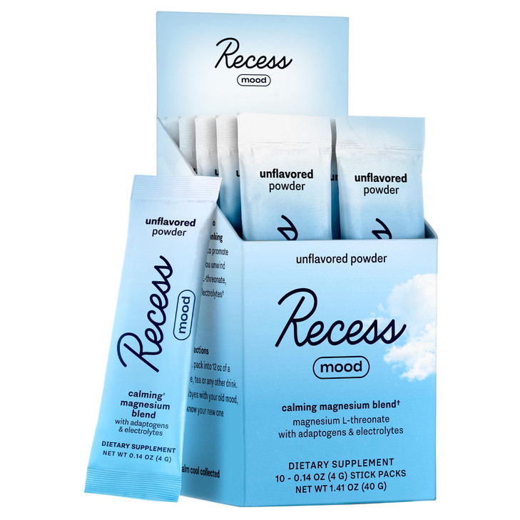 Recess Mood Powder, Magnesium L-Threonate Blend with Passion Flower, L-Theanine