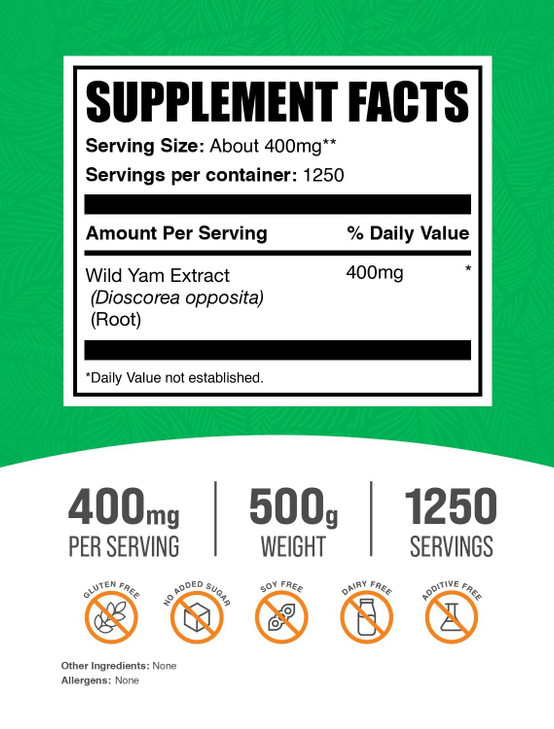 BulkSupplements.com Wild Yam Extract Powder